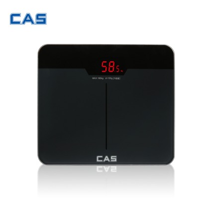 카스 가정용 디지털 체중계 X14 강화유리 자동전원 최대180kg 리얼블랙